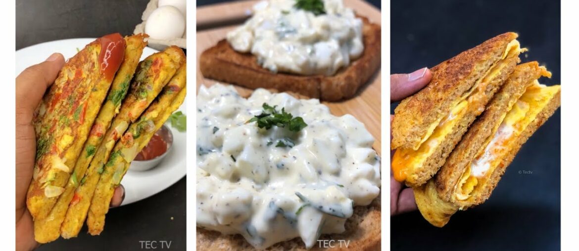 Easy Egg Recipes | Egg Mayo Toast, Spicy Egg Sandwich, French Toast | TEC TV