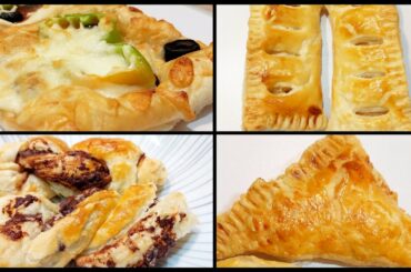4 easiest way to use puff pastry || puff pastry ideas || perfect time to bake puff pastry