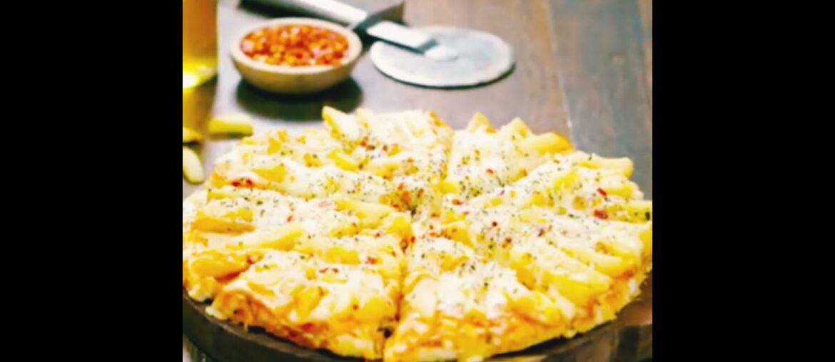 Restaurant style french fries pizza //best pizza recipe