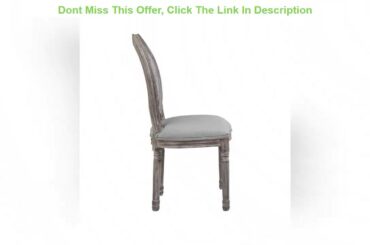Info Modway Arise French Vintage Tufted Upholstered Fabric Dining Side Chair in Light Gray