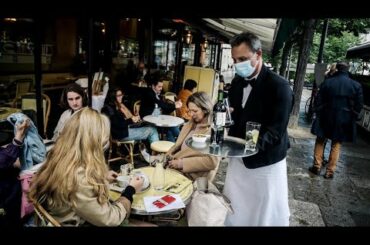 Grand day for the French: Cafe and bistro terraces reopen