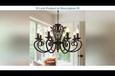 New Deal Ganeed French Country Chandeliers,8 Lights Kitchen Island Candle Iron Chandelier,Industria