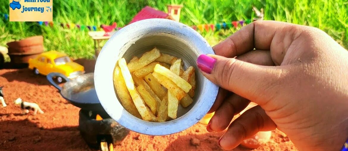 Easy French Fries Recipe | Potato Fries | Miniature Cooking | Journey 14 | Mini Food Journey