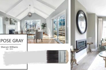 Open Floorplan Living, Office and Dining Room Makeover | 3 Shades of Repose Gray | Part 2