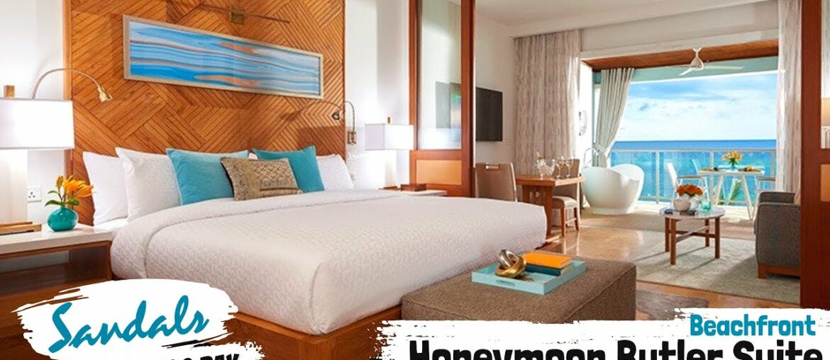 Beachfront Honeymoon One-Bedroom Butler Suite HB1B | Sandals Montego Bay | Full Tour & Review 4K Beachfront Honeymoon One-Bedroom Butler Suite HB1B | Sandals Montego Bay | Full Tour & Review 4K