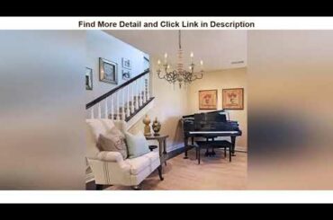 Hottest LNC Farmhouse Chandelier for Dining Room, 6-Light French Country Lighting , Handmade Wood C