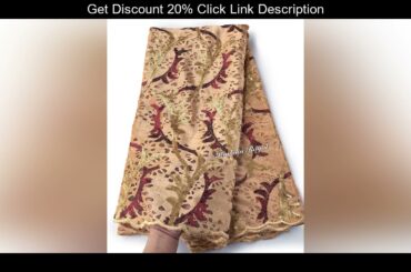Top 5 yards Wine Gold Handcut Velvet Lace African French Tulle fabric with many Sequins soft shinin