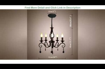 Most Creative Product Ganeed French Country Chandeliers,5 Lights Black Crystal Candle Chandelier,In
