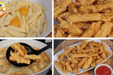 Crispy Egg French Fries Recipe | Easy Egg French Fries | Egg Snacks Recipe | CRISPY FRIES RECIPE