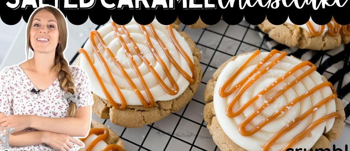 Crumbl Salted Caramel Cheesecake Cookie Copycat Recipe
