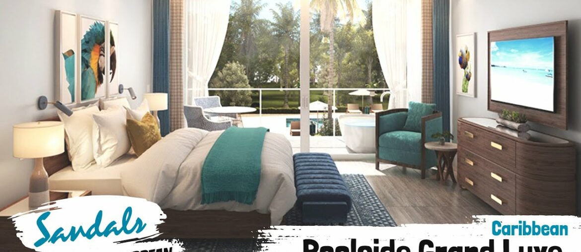 Caribbean Poolside Grande Luxe PG | Sandals Royal Caribbean | Full Walkthrough Tour & Review 4K