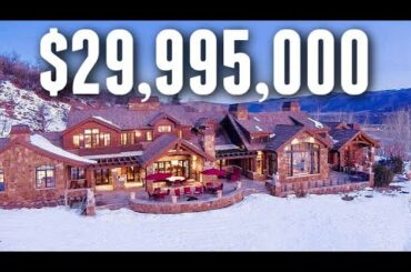 Touring a $29,995,000 Aspen Mountainside MEGA MANSION
