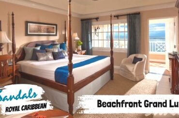 Beachfront Grande Luxe GB | Sandals Royal Caribbean | Full Walkthrough Tour & Review 4K