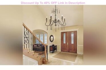 Up To 35% OFF LALUZ Farmhouse Chandelier, 6-Light French Country Lighting for Dining Room, Living R