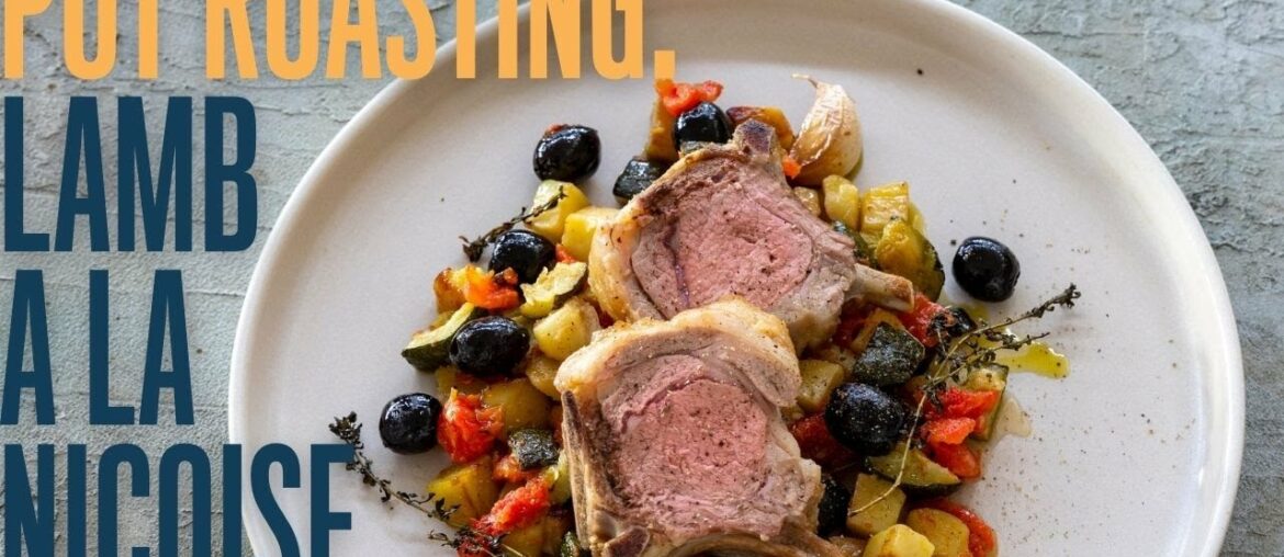 How to pot roast a rack of lamb with vegetable and black olives How to pot roast a rack of lamb with vegetable and black olives