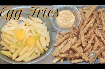 Crispy French Fries Recipe|Egg Fries Recipe|Potato Recipe|Egg Snacks Recipe
