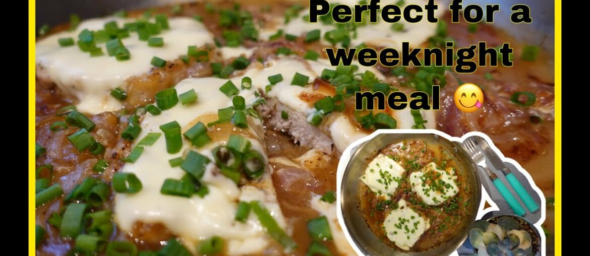 FRENCH ONION PORK CHOP RECIPE  WITH MELTED CHEESE