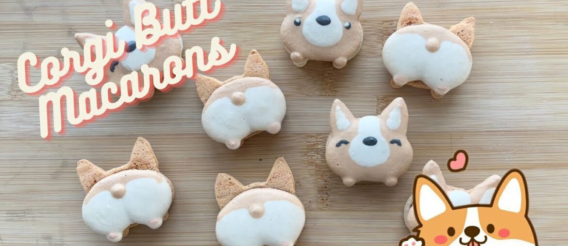 Corgi Butt Macarons (French Method) and Salted Caramel Filling Recipe