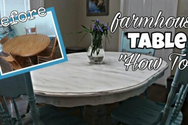 DIY DINING ROOM TABLE MAKEOVER | Farmhouse Table | Chalk paint tutorial |
