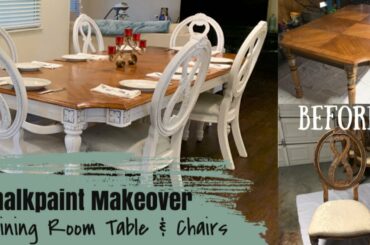 DIY Chalkpaint Makeover// Dining Room Table & Chairs