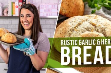 Rustic Garlic Parmesan Herb Bread