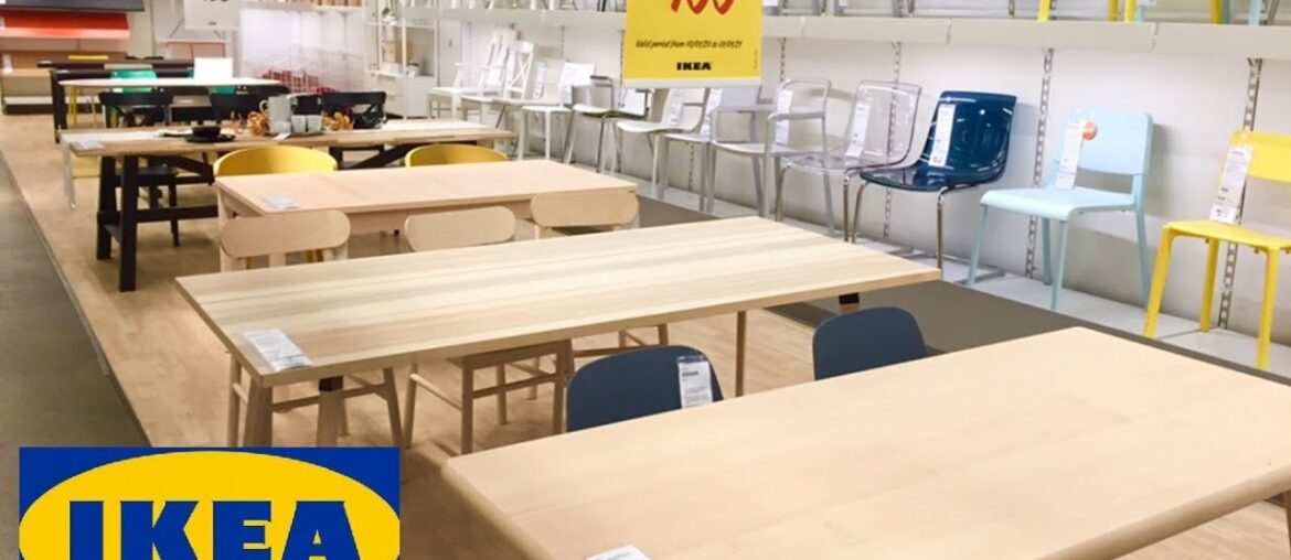 IKEA KITCHEN DINING ROOM FURNITURE TABLES CHAIRS ARMCHAIRS SHOP WITH ME SHOPPING STORE WALK THROUGH