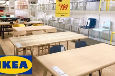 IKEA KITCHEN DINING ROOM FURNITURE TABLES CHAIRS ARMCHAIRS SHOP WITH ME SHOPPING STORE WALK THROUGH