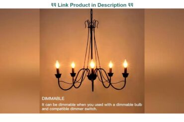 Best Seller LAMPUNDIT Farmhouse Chandelier for Dining Room 6 Light French Country Chandeliers for L