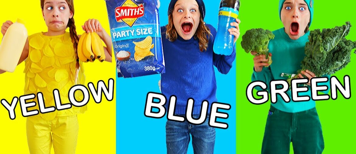 ONLY USING ONE COLOR TO COOK Challenge - Best Gourmet Meal wins iPhone 11 Pro Max