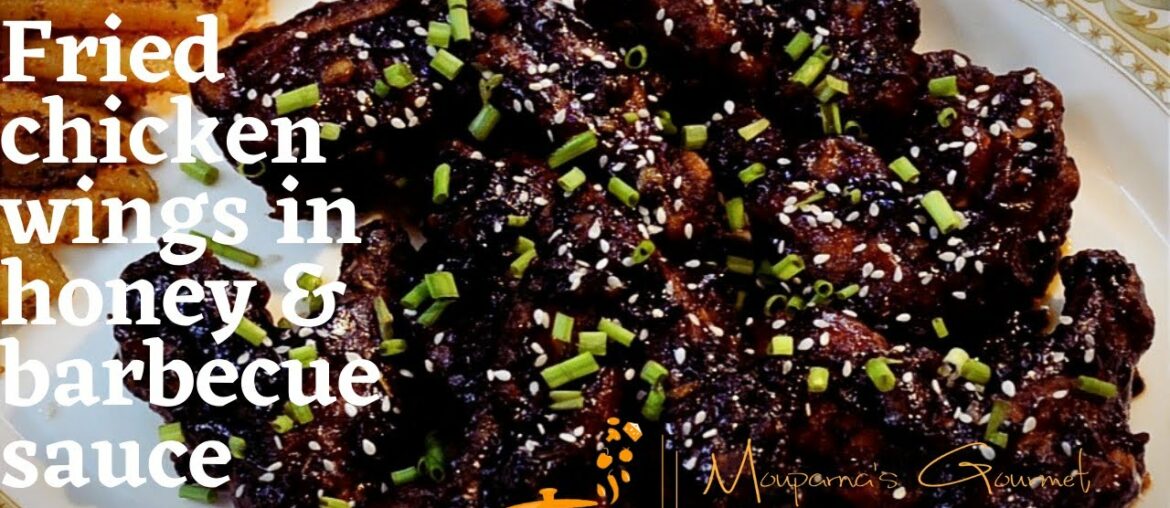 Fried chicken wings in hot barbecue sauce recipe|Honey BBQ chicken| Chicken wings|Barbecue chicken