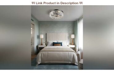 Best Deal Product Bestier Modern French Empire Black Crystal Semi Flushmount Chandelier Lighting LE