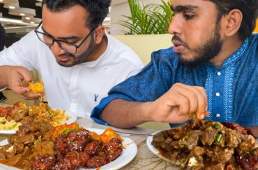 Eating Lunch(Rice & Spicy Meat Curry) With Friends at Buffet Lounge