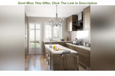 Get Special Price LOG BARN French Country Chandelier, Modern Farmhouse Lighting Style in Brushed Ru