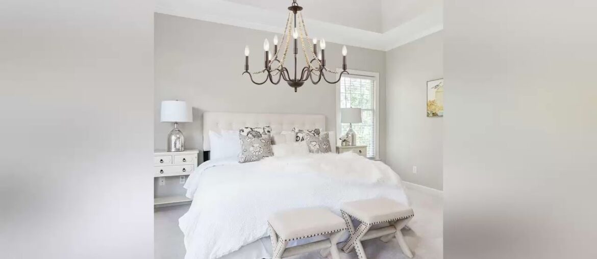 Limited LALUZ White French Country Chandeliers for Living Room, 9-Light Wood Beads Kitchen Island L Limited LALUZ White French Country Chandeliers for Living Room, 9-Light Wood Beads Kitchen Island L