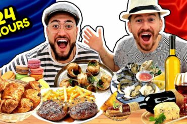 Only Eating FRENCH Foods For 24 Hours Challenge! (FOOD CHALLENGE)