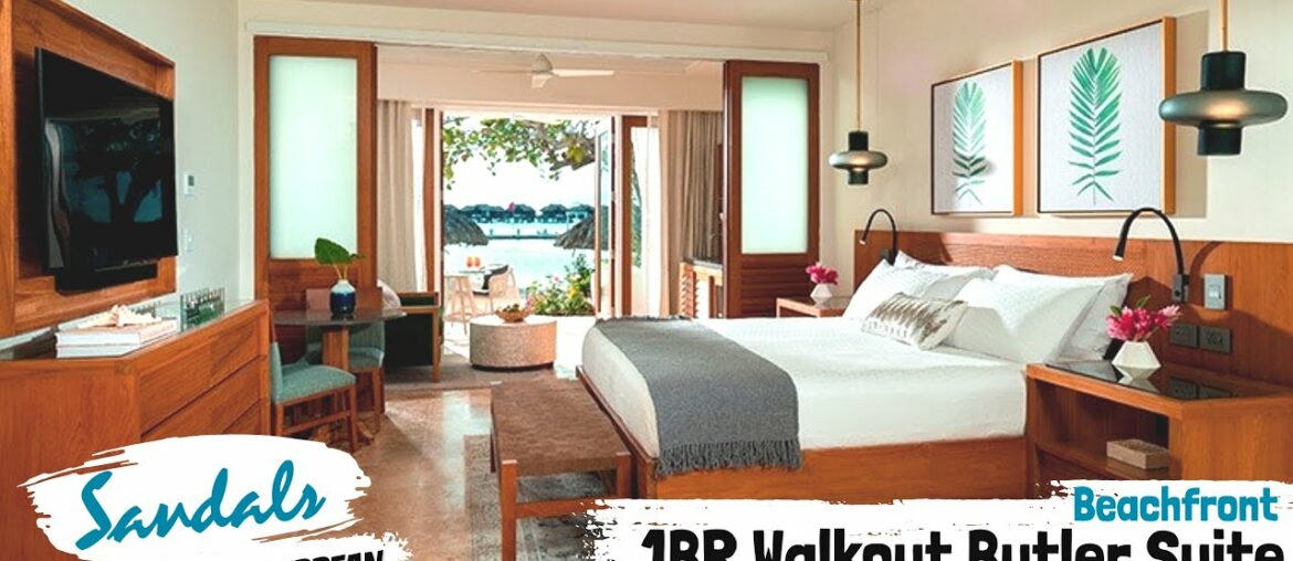 Beachfront Honeymoon 1BR Walkout Butler Suite WB1B | Sandals Royal Caribbean | Full Tour & Review 4K