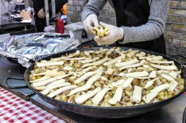 French "Tartiflette" Made in the Street of London. French Street Food