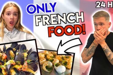 ONLY EATING FRENCH FOOD'S FOR 24 HOURS CHALLENGE!!
