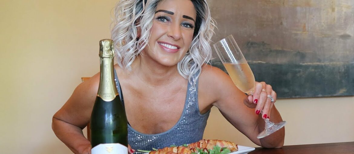 AIR FRYER Keto Hot Honey Bacon Wrapped Chicken Recipe with French Sparkling Wine Pairing