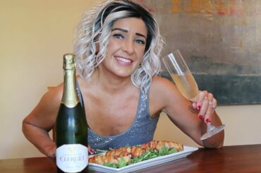 AIR FRYER Keto Hot Honey Bacon Wrapped Chicken Recipe with French Sparkling Wine Pairing