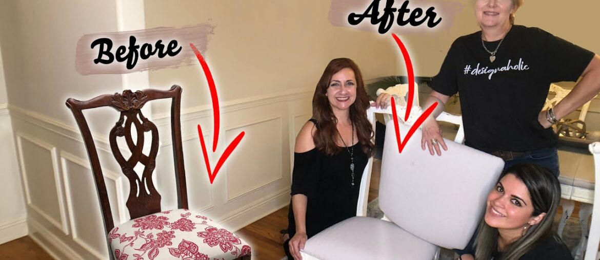 How to Reupholster Dining Chairs | Beginner DIY