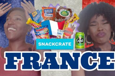 SNACKCRATE UNBOXING - FRANCE | ft. Sydni Chapman | Americans Try French Food/Snacks