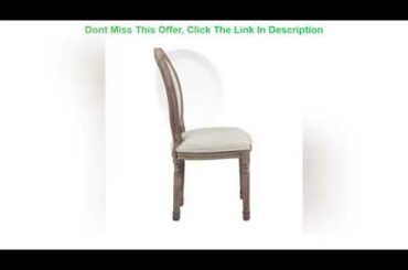 Best Deal Product Modway Emanate French Vintage Upholstered Fabric Dining Side Chair in Beige