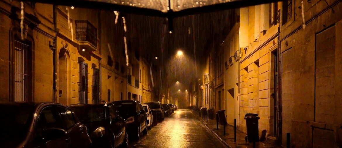 Walking in the Heavy Rain Walk at Night Thunderstorm in French Neighborhood -1 / June 2021 ASMR 4K Walking in the Heavy Rain Walk at Night Thunderstorm in French Neighborhood -1 / June 2021 ASMR 4K