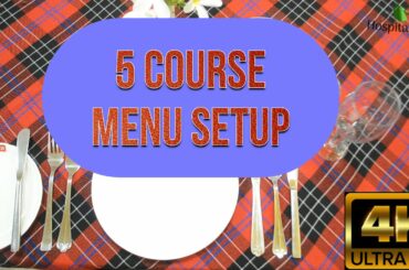 5 course French menu | 5 course tdh menu | 5 course menu table setup