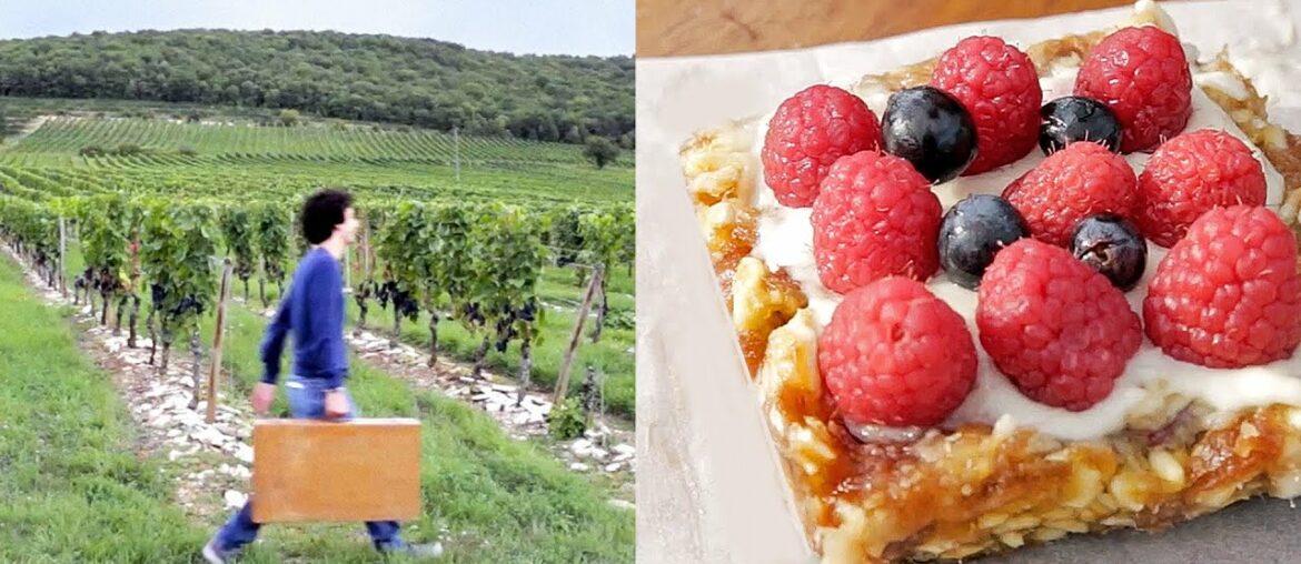 Raspberry Cheesecake in Burgundy France ! Dusting off French Food ( vegan )