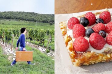 Raspberry Cheesecake in Burgundy France ! Dusting off French Food ( vegan )