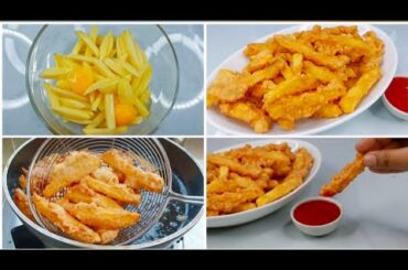 Crispy Egg French Fries Recipe | Easy Egg French Fries | Egg Snacks Recipe | Toasted