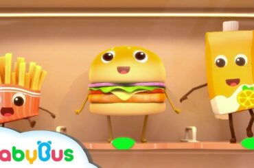 Hamburger And French Fries | Food Song, Color Song | Nursery Rhymes | Kids Songs | BabyBus
