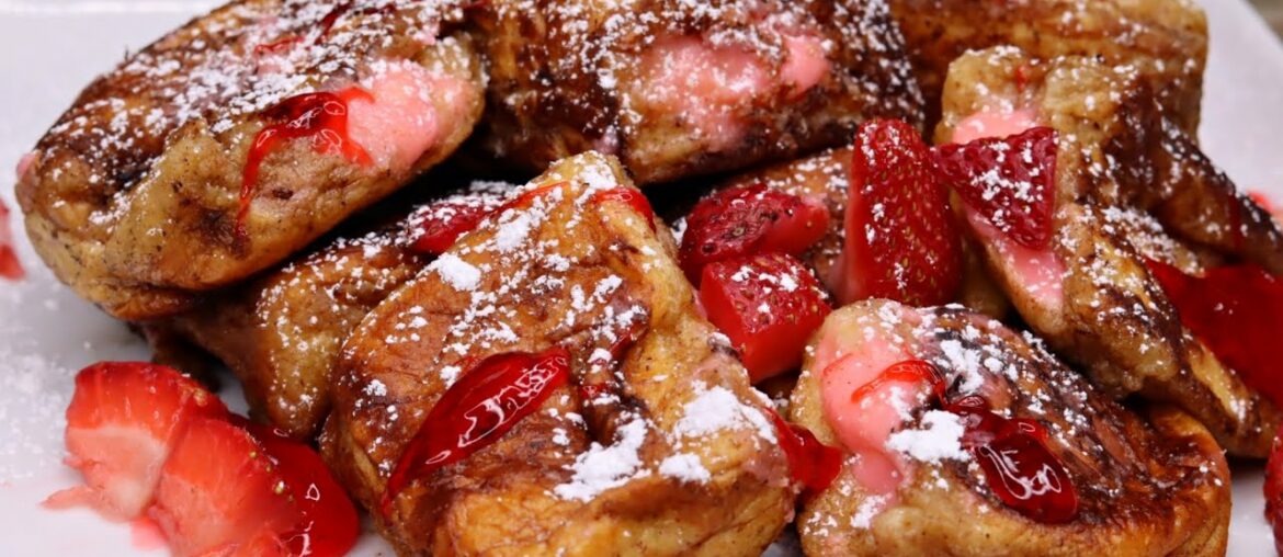 STUFFED Cheesecake HAWAIIAN ROLL French Toast Recipe STUFFED Cheesecake HAWAIIAN ROLL French Toast Recipe